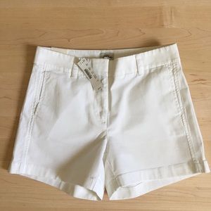 J Crew White 4" Chino Shorts, NWT size 0